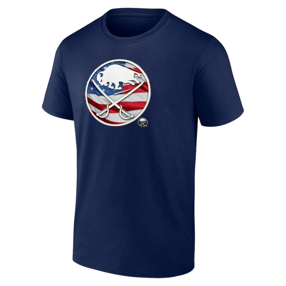 Buffalo Sabres Banner Wave Logo T-Shirt - Navy - NHL 4732359