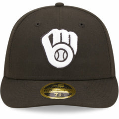 Milwaukee Brewers New Era Black & White Low Profile 59FIFTY Fitted Hat - New Era Online