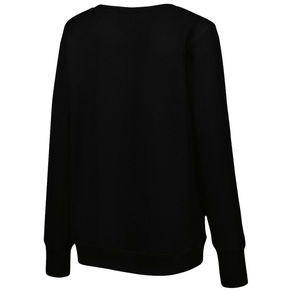 Washington Commanders Cuce Women's Sequin Logo V-Neck Pullover Sweatshirt Black