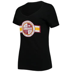 Washington Commanders New Era Women's V-Neck T-Shirt Black