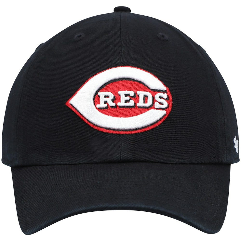 Cincinnati Reds '47 Clean Up Adjustable Hat - Black - 47 brand Discount