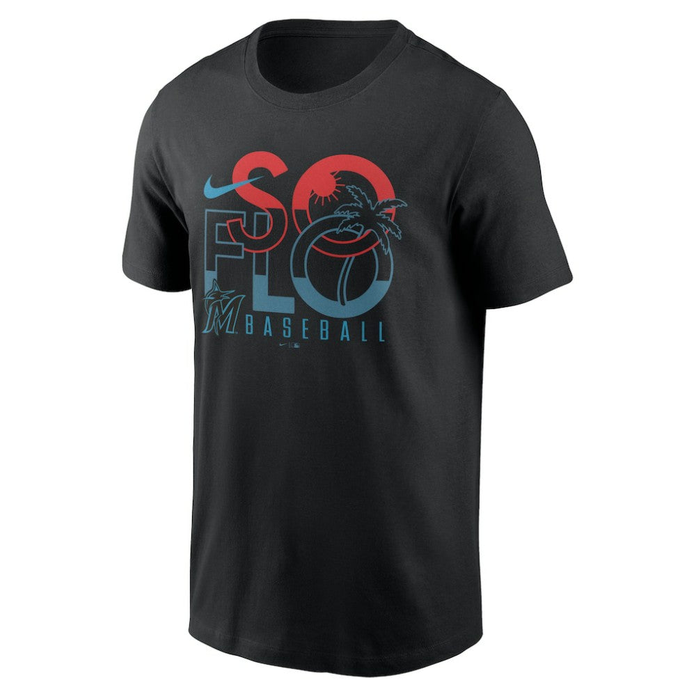 Miami Marlins Nike So Flo Local Team T-Shirt - Black - Nike Lifestyle
