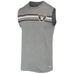 Las Vegas Raiders New Era Brushed Sleeveless Tank Top Heathered Gray