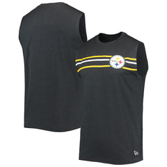 Pittsburgh Steelers New Era Brushed Sleeveless Tank Top Black
