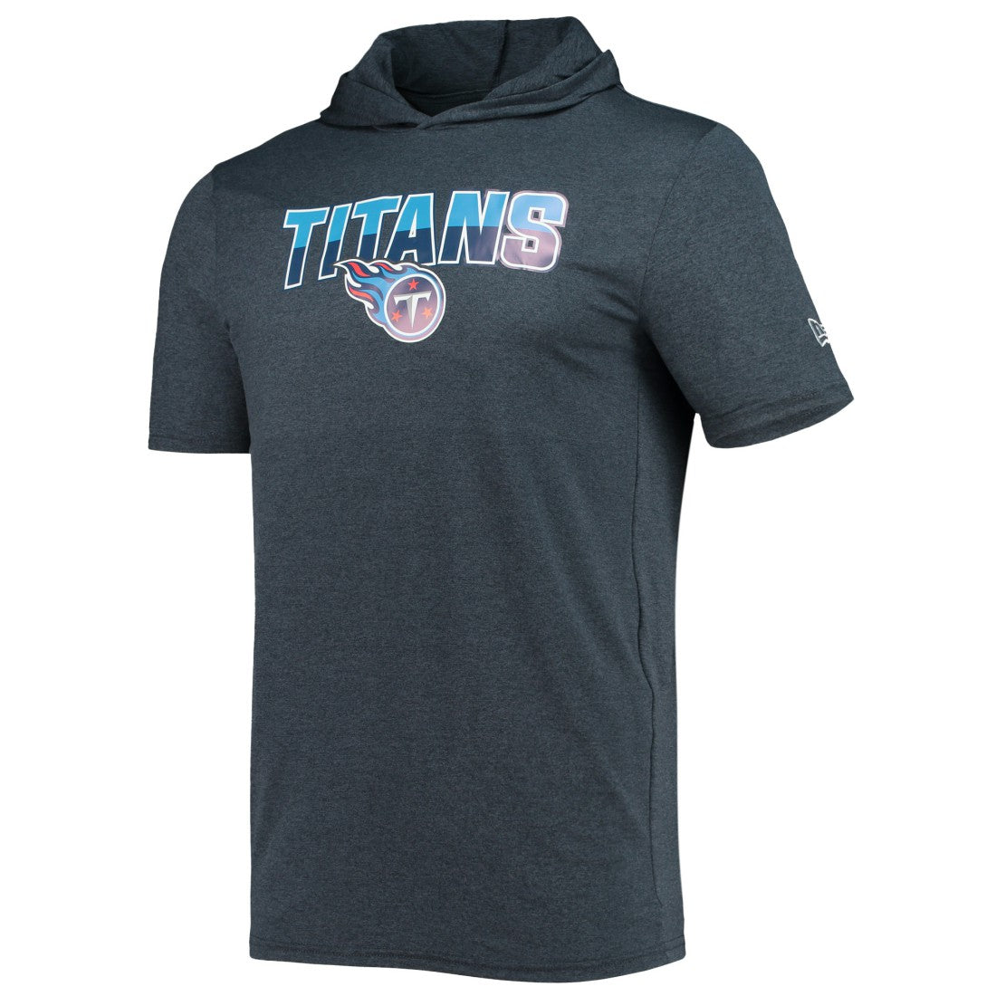 Tennessee Titans New Era Team Brushed Hoodie T-Shirt Heathered Navy