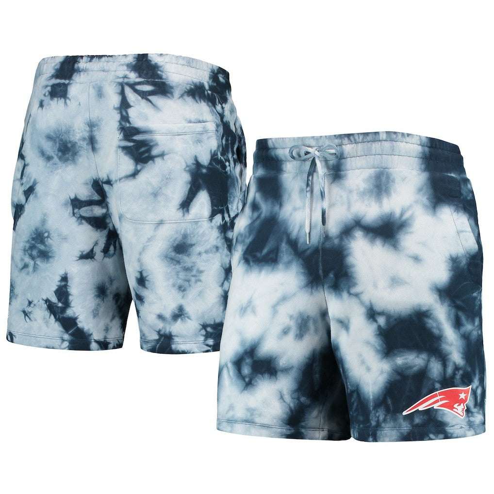 New England Patriots New Era Tie-Dye Shorts Navy