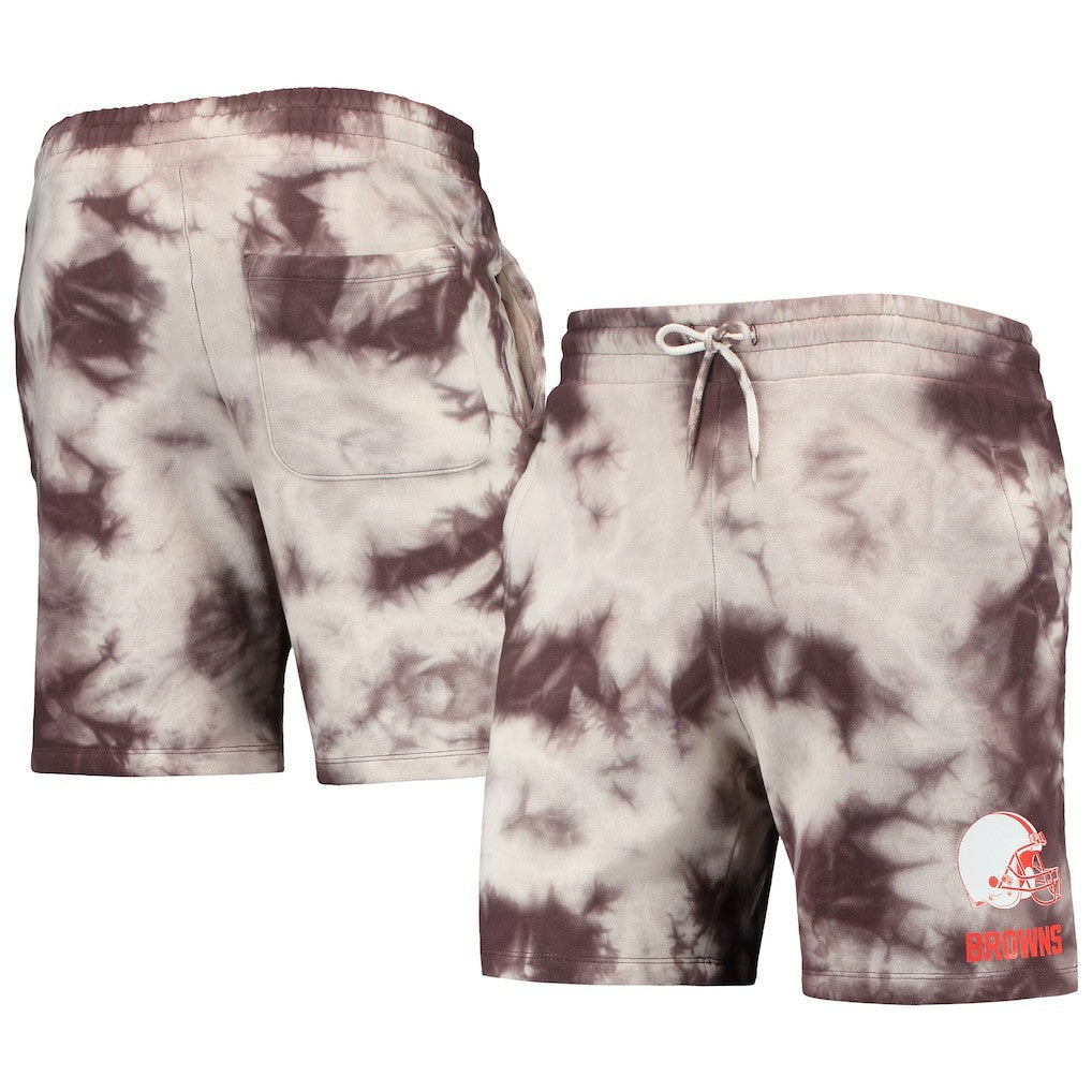 Cleveland Browns New Era Tie-Dye Shorts Brown