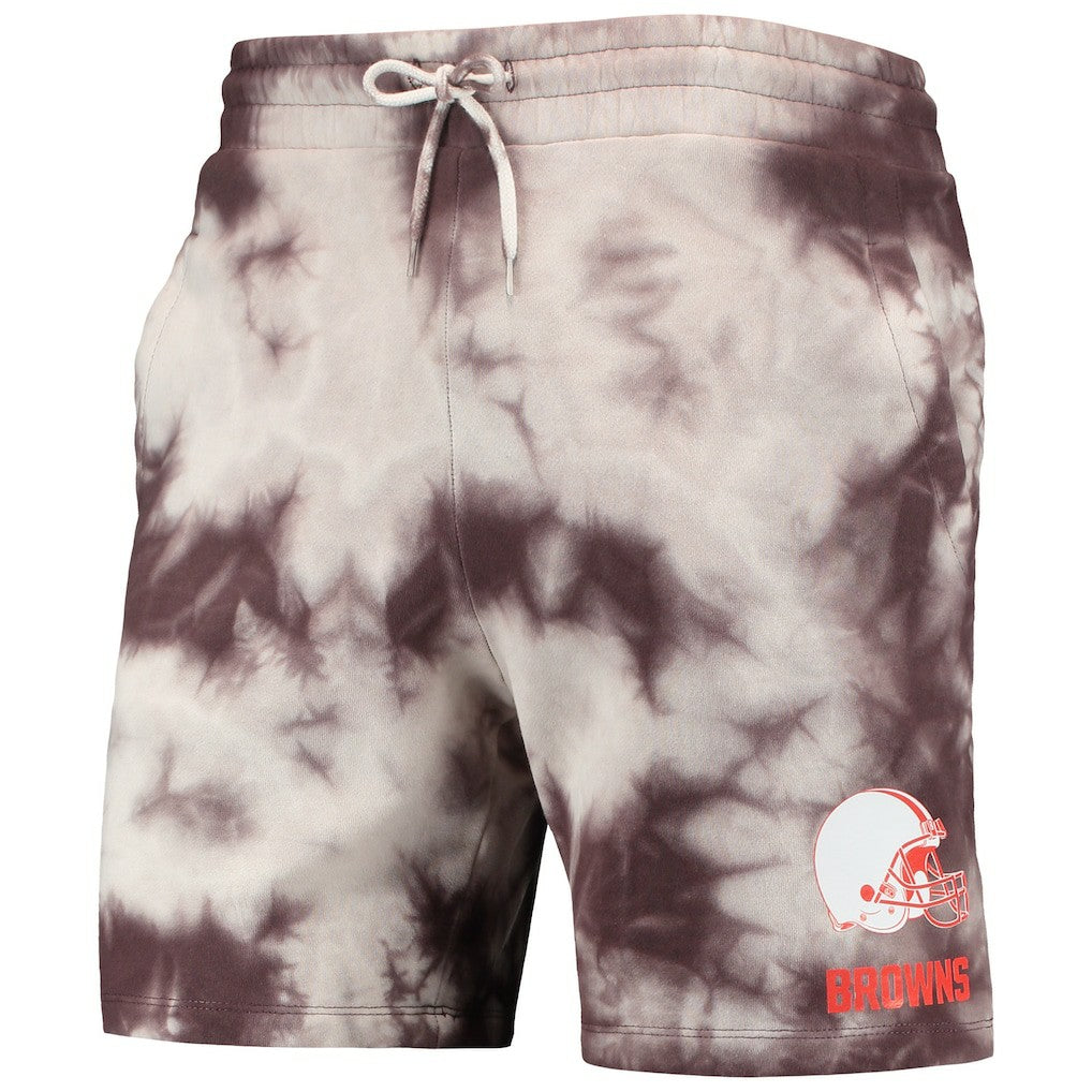 Cleveland Browns New Era Tie-Dye Shorts Brown