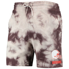 Cleveland Browns New Era Tie-Dye Shorts Brown