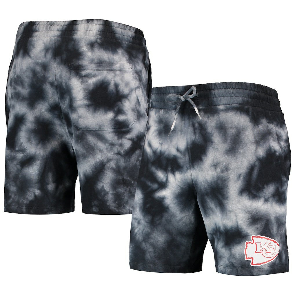 Kansas City Chiefs New Era Tie-Dye Shorts Black