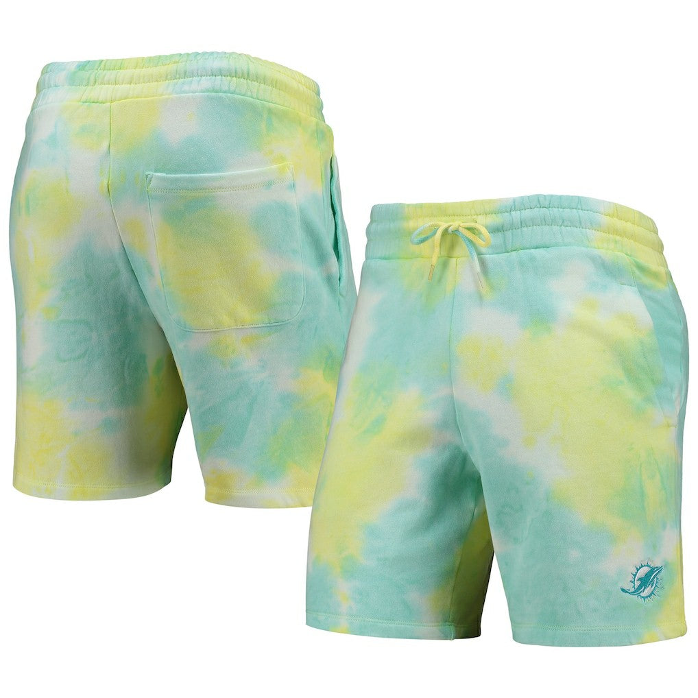 Miami Dolphins New Era Tie-Dye Shorts White