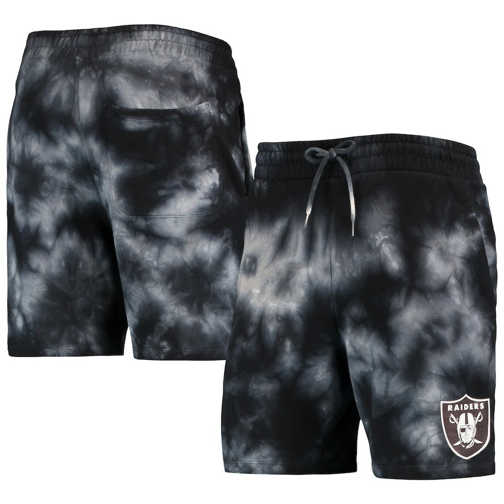 Las Vegas Raiders New Era Tie-Dye Shorts Black