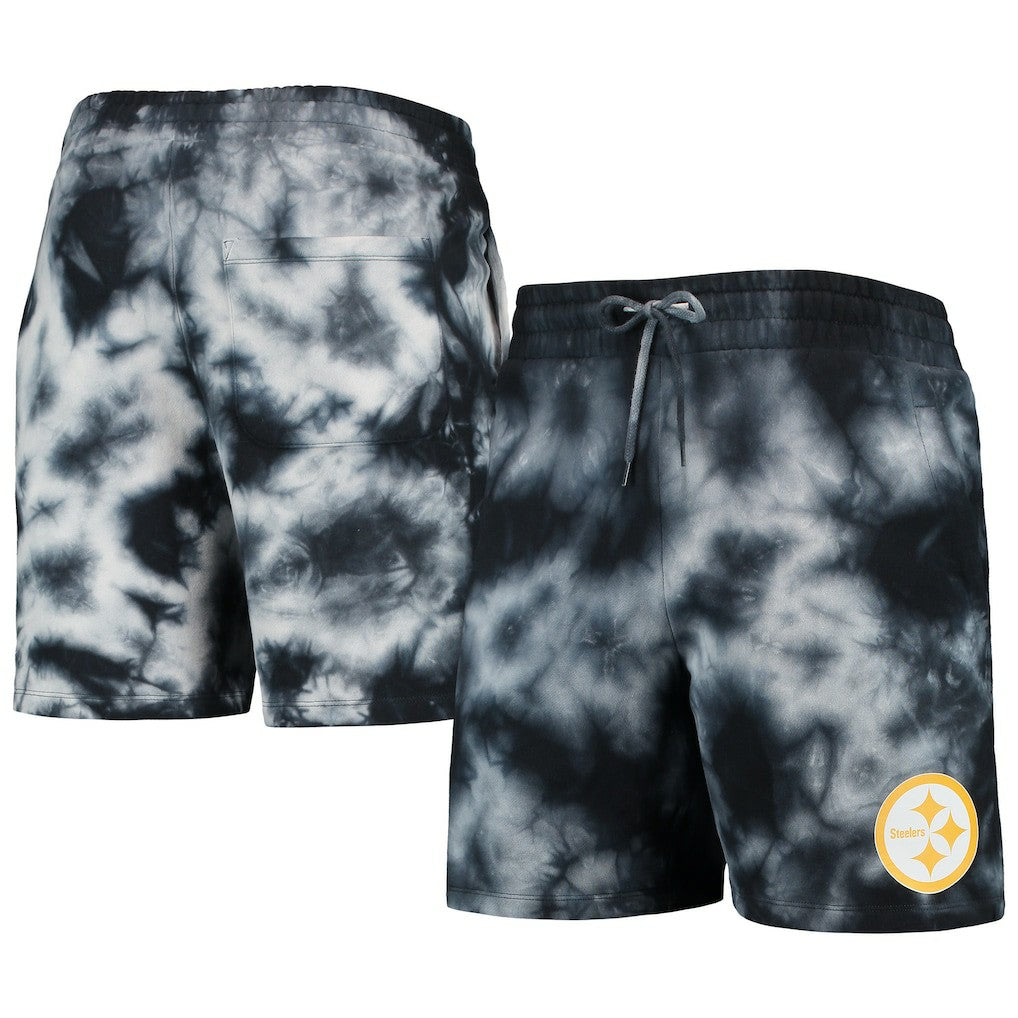 Pittsburgh Steelers New Era Tie-Dye Shorts Black