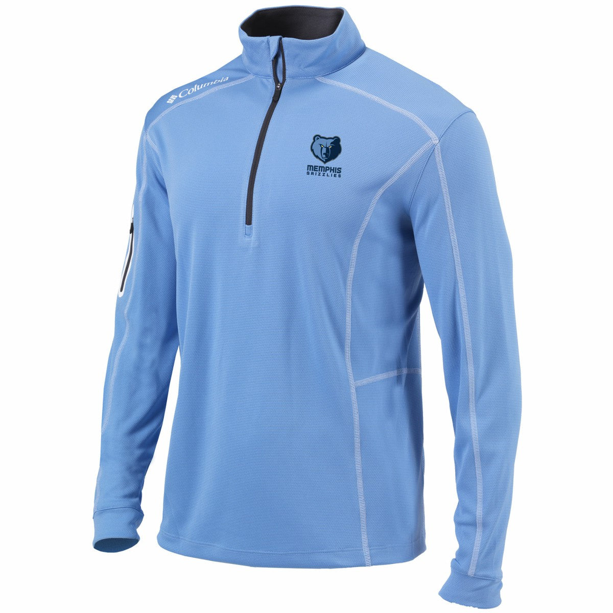 Memphis Grizzlies Shotgun Omni-Wick Quarter-Zip Pullover Jacket Light Blue | Columbia US