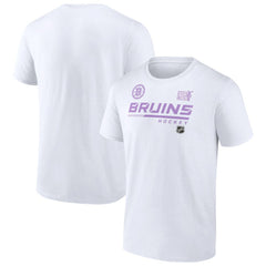 Boston Bruins NHL Hockey Fights Cancer T-Shirt - White - NHL 4751697
