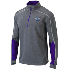 Charlotte Hornets Omni-Wick Shotgun 2.0 Quarter-Zip Pullover Top Heathered Gray/Purple | Columbia US