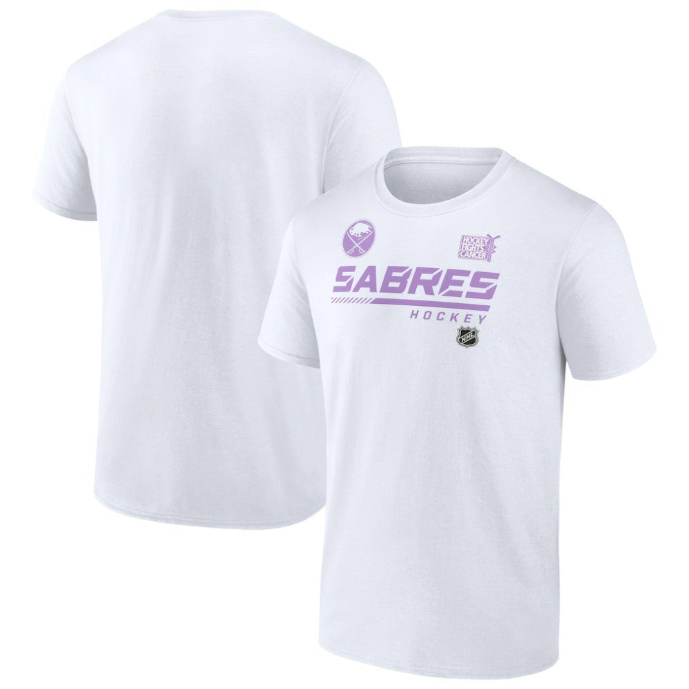 Buffalo Sabres NHL Hockey Fights Cancer T-Shirt - White - NHL 4751699