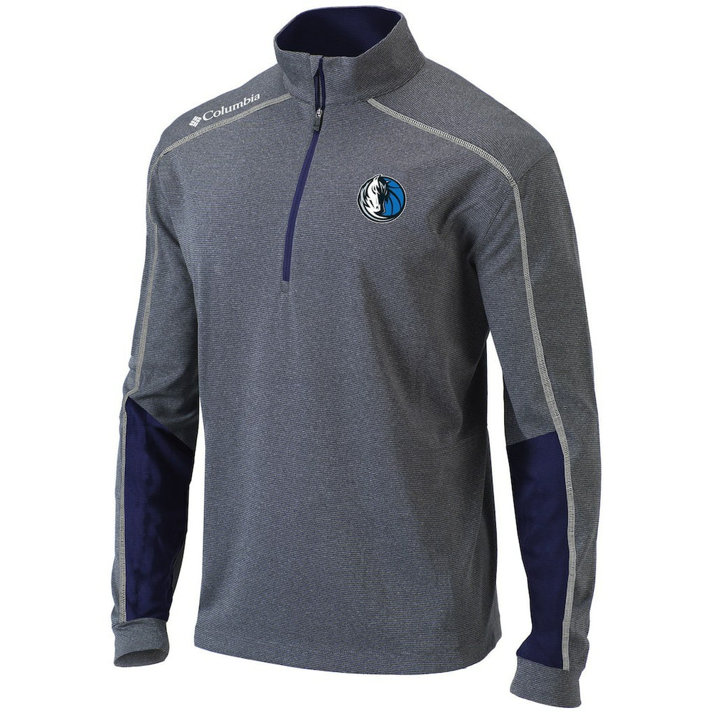 Dallas Mavericks Omni-Wick Shotgun 2.0 Quarter-Zip Pullover Top for sale Heathered Gray/Navy | Columbia online