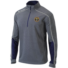 Denver Nuggets Omni-Wick Shotgun 2.0 Quarter-Zip Pullover Top for sale Heathered Gray/Navy | Columbia