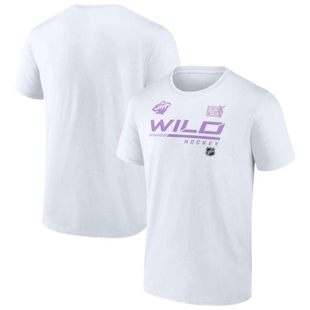 Minnesota Wild NHL Hockey Fights Cancer T-Shirt - White - NHL 4751721