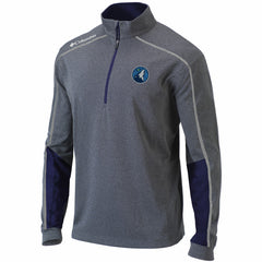 Minnesota Timberwolves Omni-Wick Shotgun 2.0 Quarter-Zip Pullover Top Heathered Gray/Navy | Columbia outlet