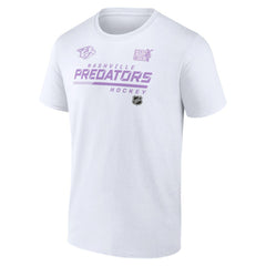 Nashville Predators NHL Hockey Fights Cancer T-Shirt - White - NHL 4751725