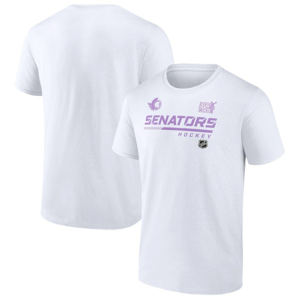 Ottawa Senators NHL Hockey Fights Cancer T-Shirt - White - NHL 4751732