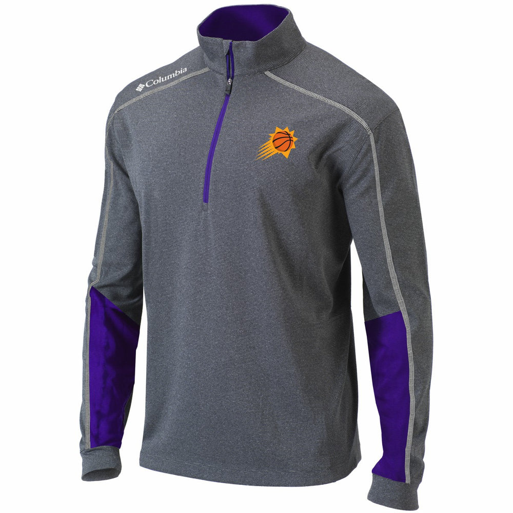 Phoenix Suns Omni-Wick Shotgun 2.0 Quarter-Zip Pullover Top Heathered Gray/Purple | Columbia US