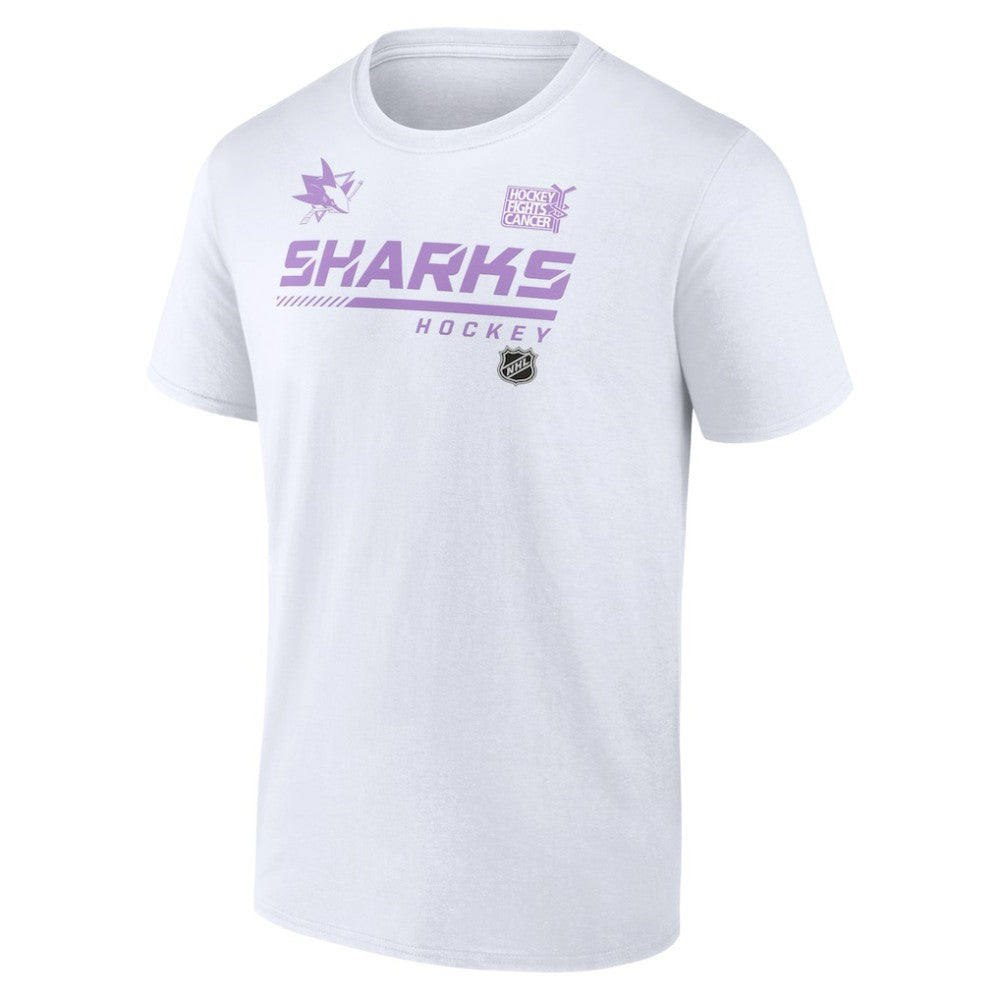 San Jose Sharks NHL Hockey Fights Cancer T-Shirt - White - NHL 4751738