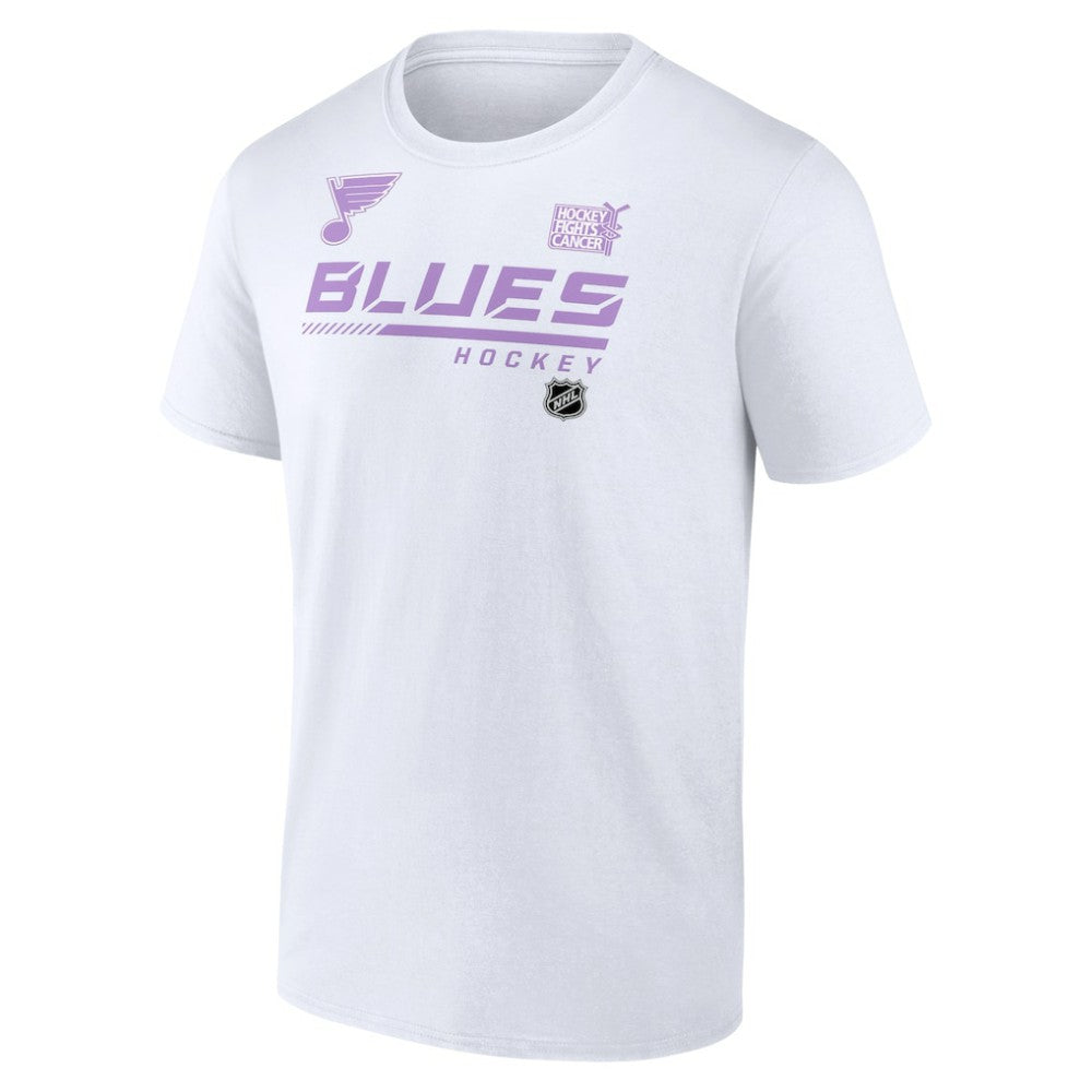 St. Louis Blues NHL Hockey Fights Cancer T-Shirt - White - NHL 4751740