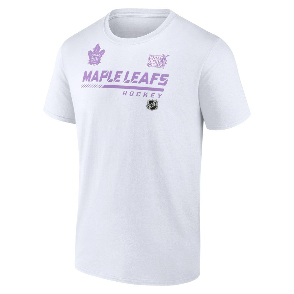 Toronto Maple Leafs NHL Hockey Fights Cancer T-Shirt - White - NHL 4751744