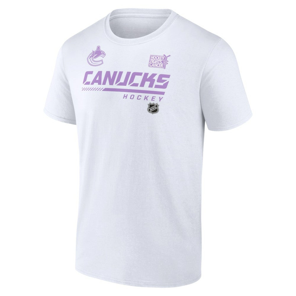 Vancouver Canucks NHL Hockey Fights Cancer T-Shirt - White - NHL 4751745