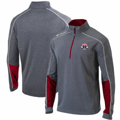 Washington Wizards Omni-Wick Shotgun 2.0 Quarter-Zip Pullover Top Heathered Gray/Red | Columbia Lifestyle