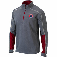 Washington Wizards Omni-Wick Shotgun 2.0 Quarter-Zip Pullover Top Heathered Gray/Red | Columbia Lifestyle