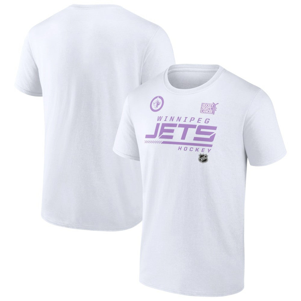 Winnipeg Jets NHL Hockey Fights Cancer T-Shirt - White - NHL 4751748