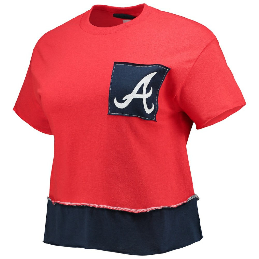 Atlanta Braves Refried Apparel Women's Cropped T-Shirt - Red - MLB Sale