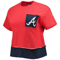 Atlanta Braves Refried Apparel Women's Cropped T-Shirt - Red - MLB Sale