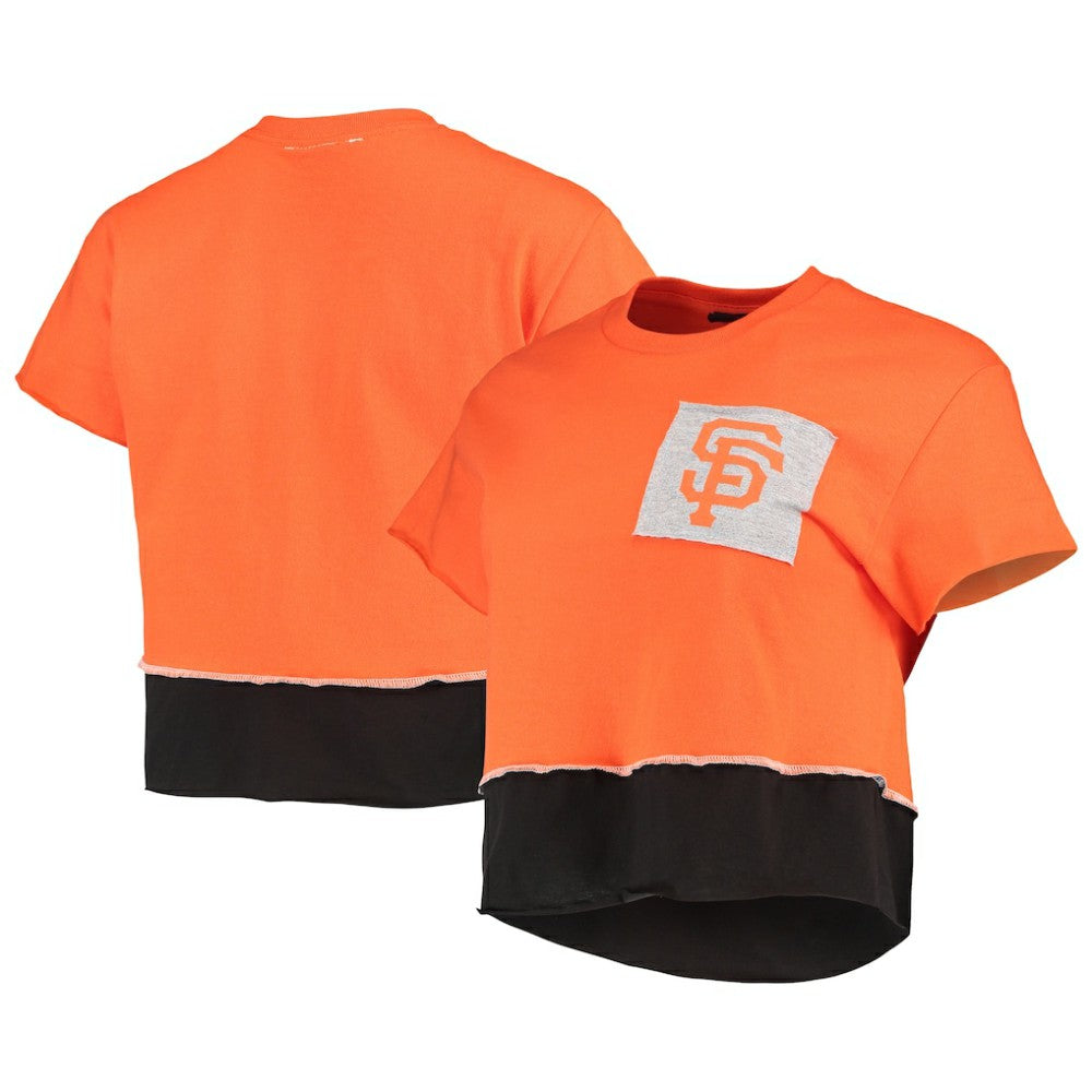 San Francisco Giants Refried Apparel Women's Cropped T-Shirt - Orange - MLB Sale