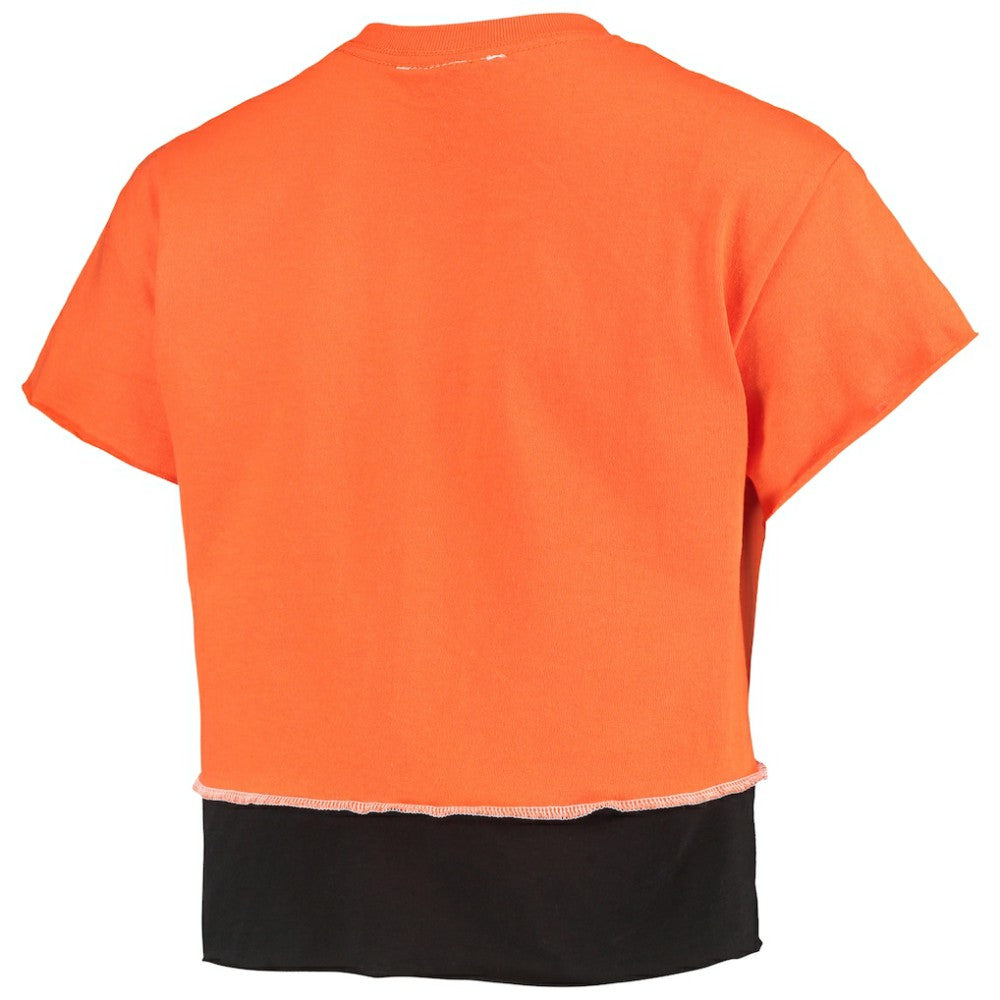San Francisco Giants Refried Apparel Women's Cropped T-Shirt - Orange - MLB Sale