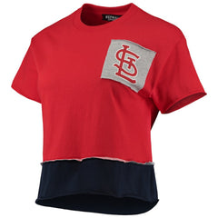 St. Louis Cardinals Refried Apparel Women's Cropped T-Shirt - Red - MLB Lifestyle