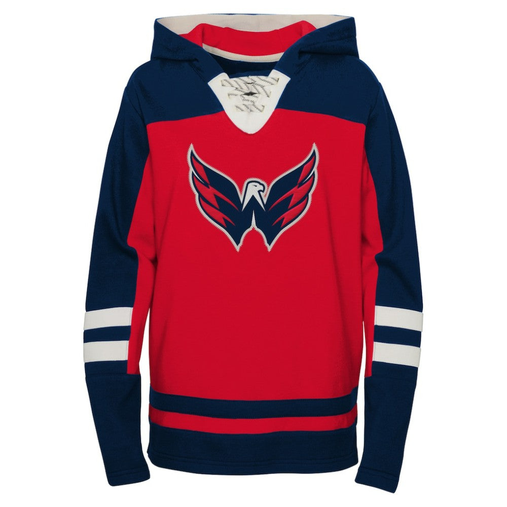 Washington Capitals Youth Ageless Revisited Home Lace-Up Pullover Hoodie - Red - NHL 4753014