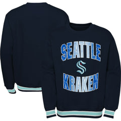 Seattle Kraken Youth Classic Blueliner Pullover Sweatshirt - Deep Sea Blue - NHL 4753059