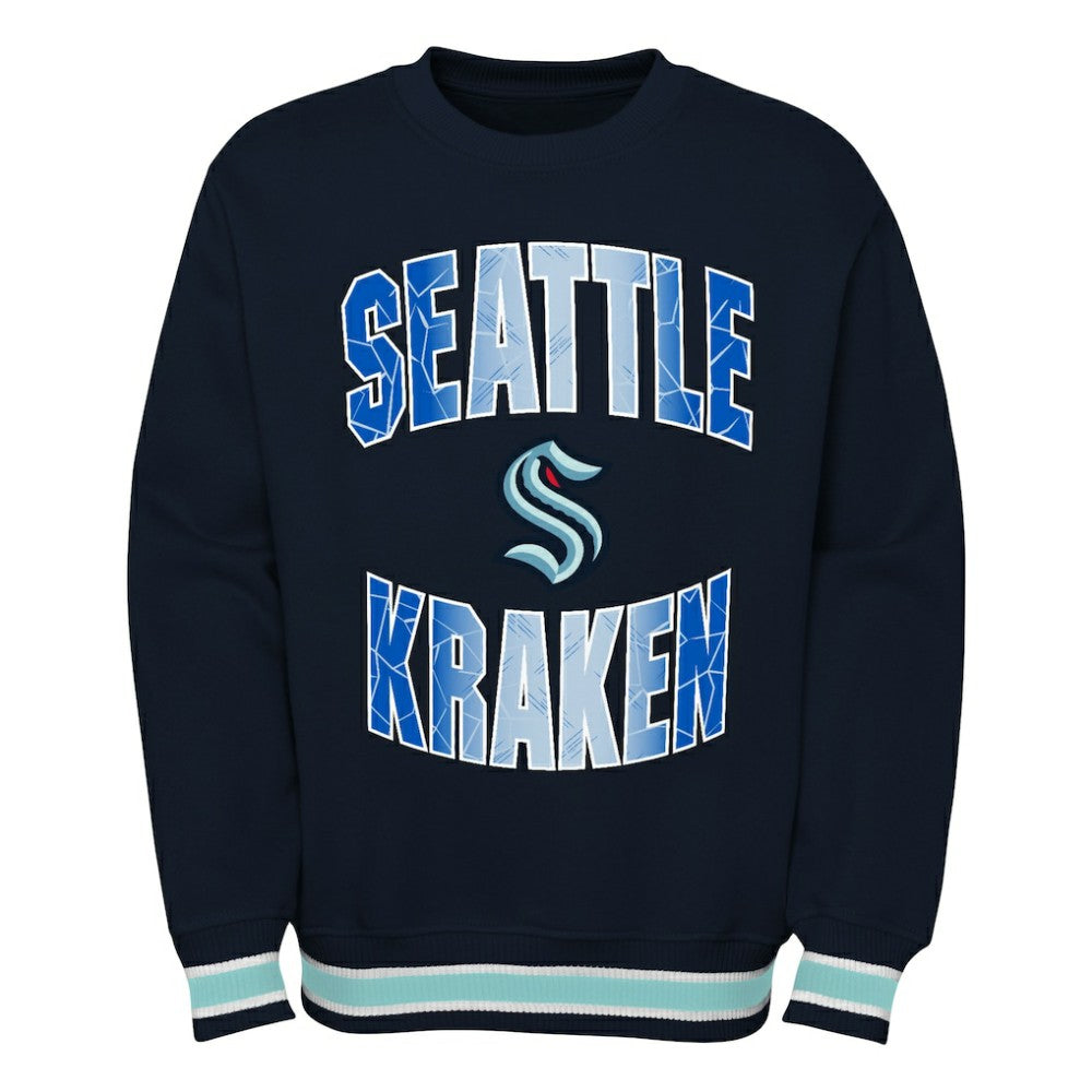 Seattle Kraken Youth Classic Blueliner Pullover Sweatshirt - Deep Sea Blue - NHL 4753059