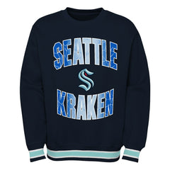 Seattle Kraken Youth Classic Blueliner Pullover Sweatshirt - Deep Sea Blue - NHL 4753059
