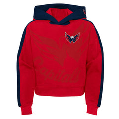 Washington Capitals Girls Youth Record Setter Pullover Hoodie - Red - NHL 4753066