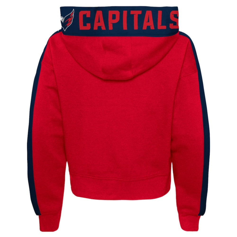 Washington Capitals Girls Youth Record Setter Pullover Hoodie - Red - NHL 4753066