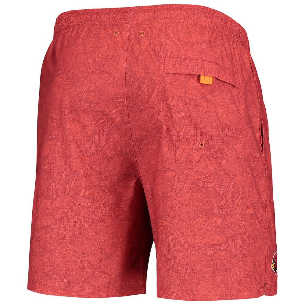 Arizona Cardinals Team Naples Layered Leaves Swim Trunks Cardinal