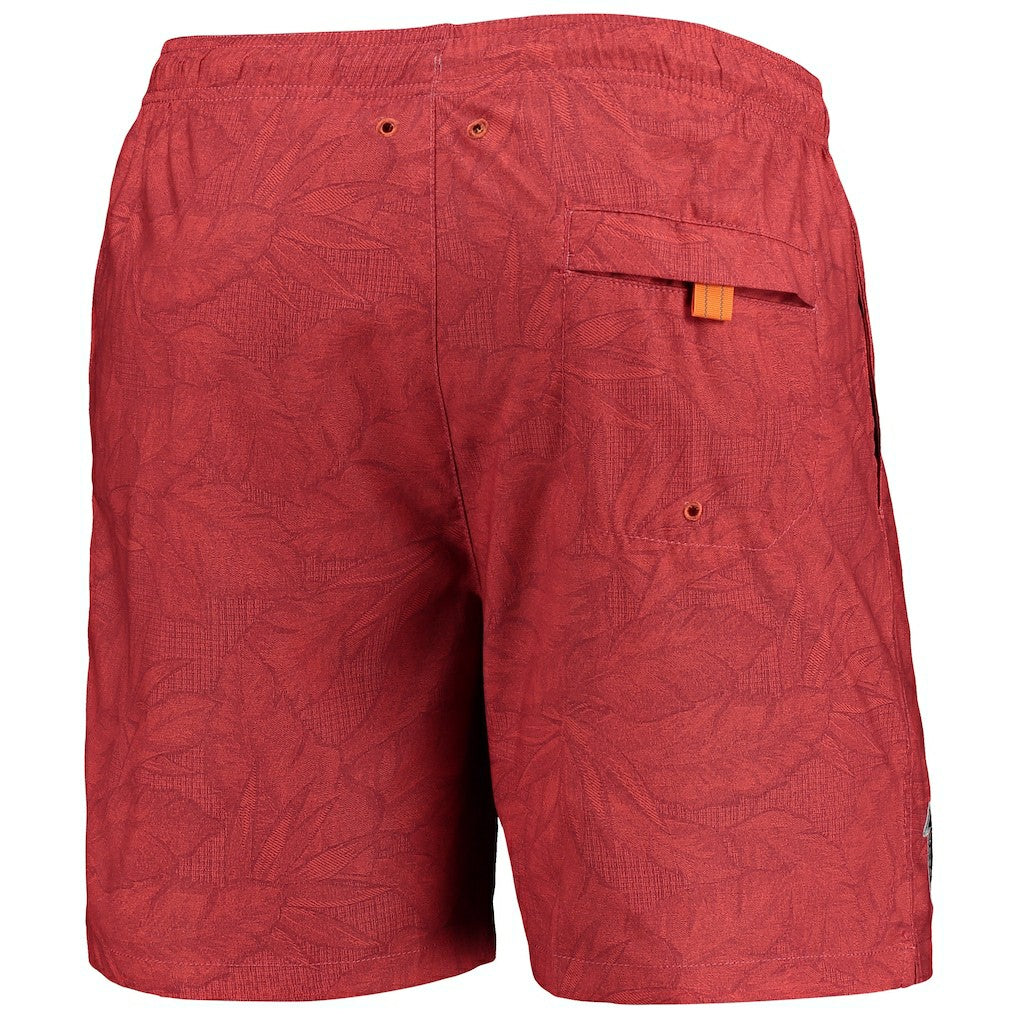 Atlanta Falcons Naples Layered Leaves Swim Trunks Red