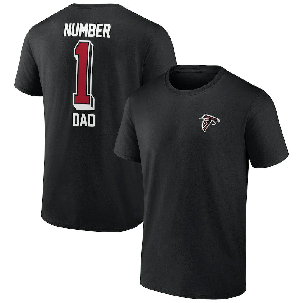 Atlanta Falcons Number One Dad T-Shirt Black