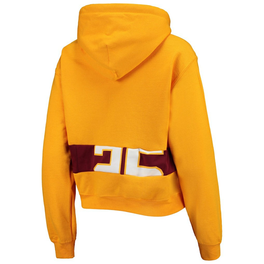 Washington Commanders Refried Apparel Women's Cropped Pullover Hoodie Gold